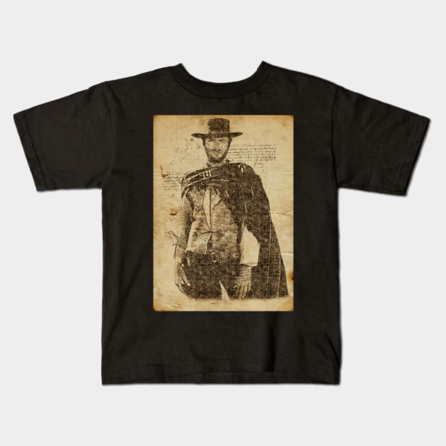 Clint Eastwood Kids T-Shirt by Durro